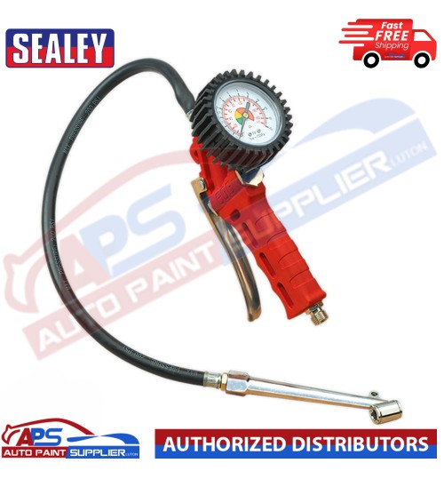 Sealey SA9312 Air Line Tyre Inflator with Twin Push-On Connector